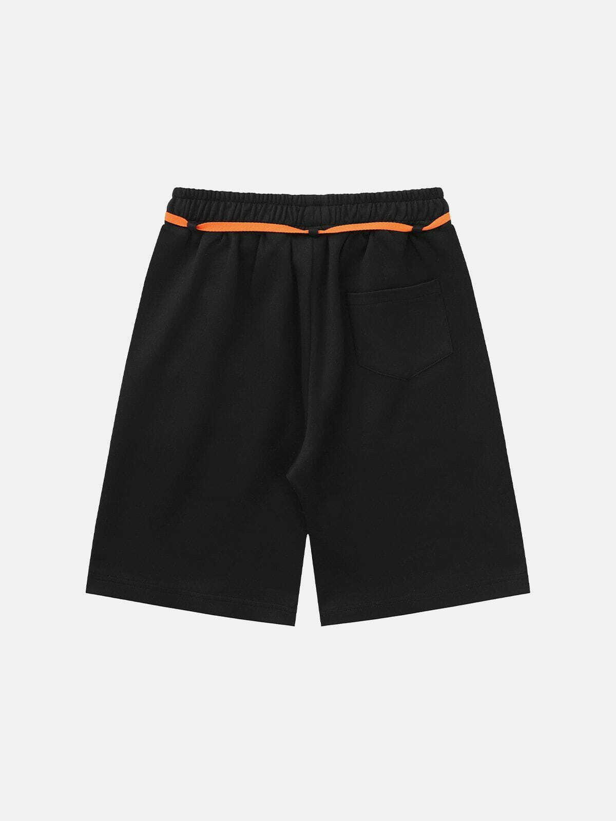 colorblock line design shorts [trendy] 7249